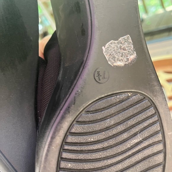 Pesaro Black Leather slide on Women’s dress shoes size 7 1/2 Like New vintage - Picture 3 of 6